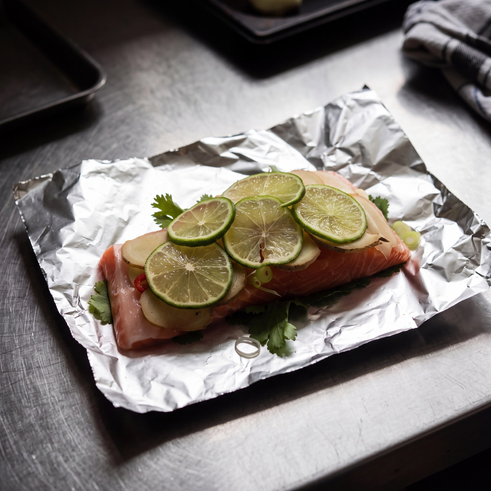 Zalm en papilotte Thai style