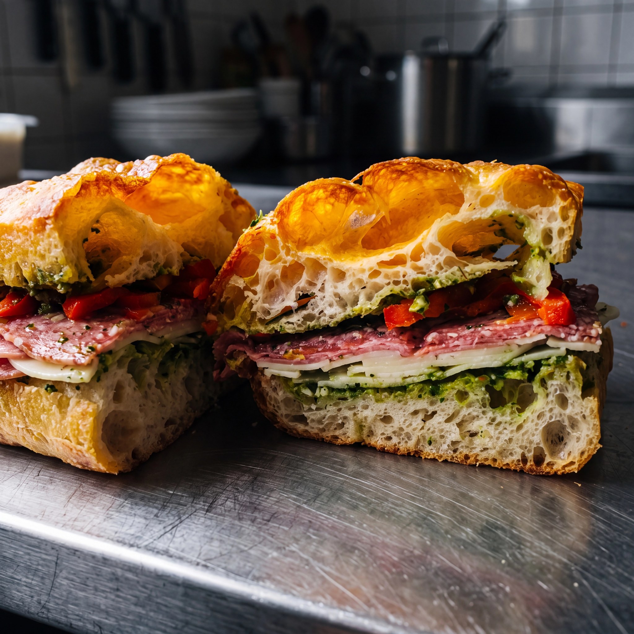 Broodje Milano met pesto