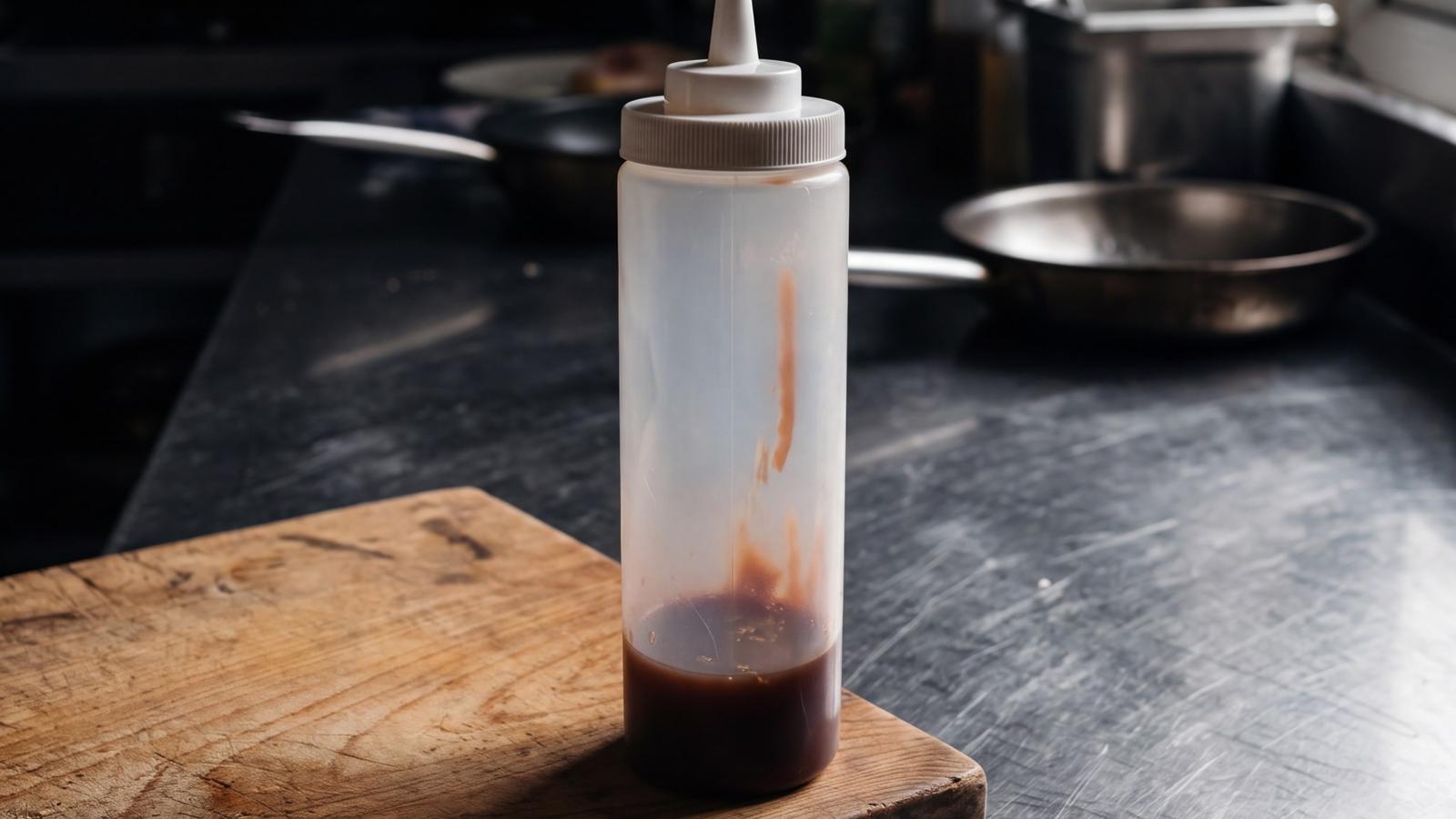 Zelfgemaakte Bull-Dog saus met ketchup, Worcestersaus, sojasaus en oestersaus